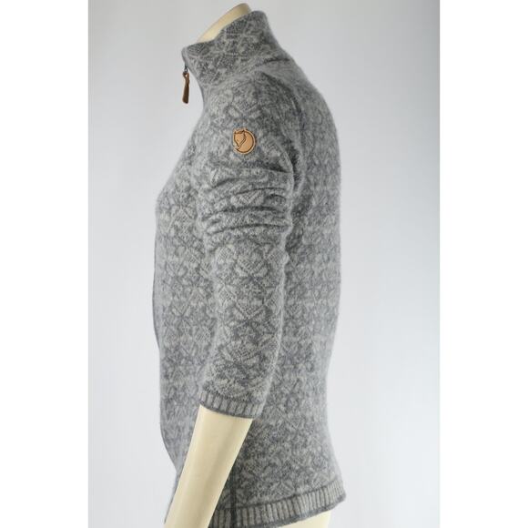 FJÄLLRÄVEN Gray Wool Snow Cardigan W Full Zip Sweater Women’s Size Small - Picture 10 of 15